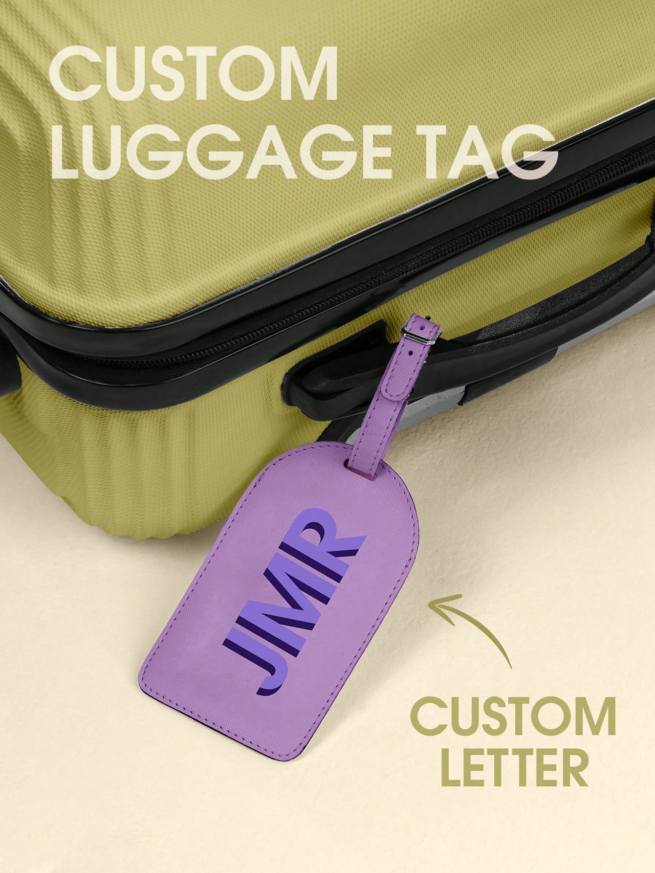 Travel Accessories Gadget - 개인 맞춤 이니셜 러기지 태그, PU