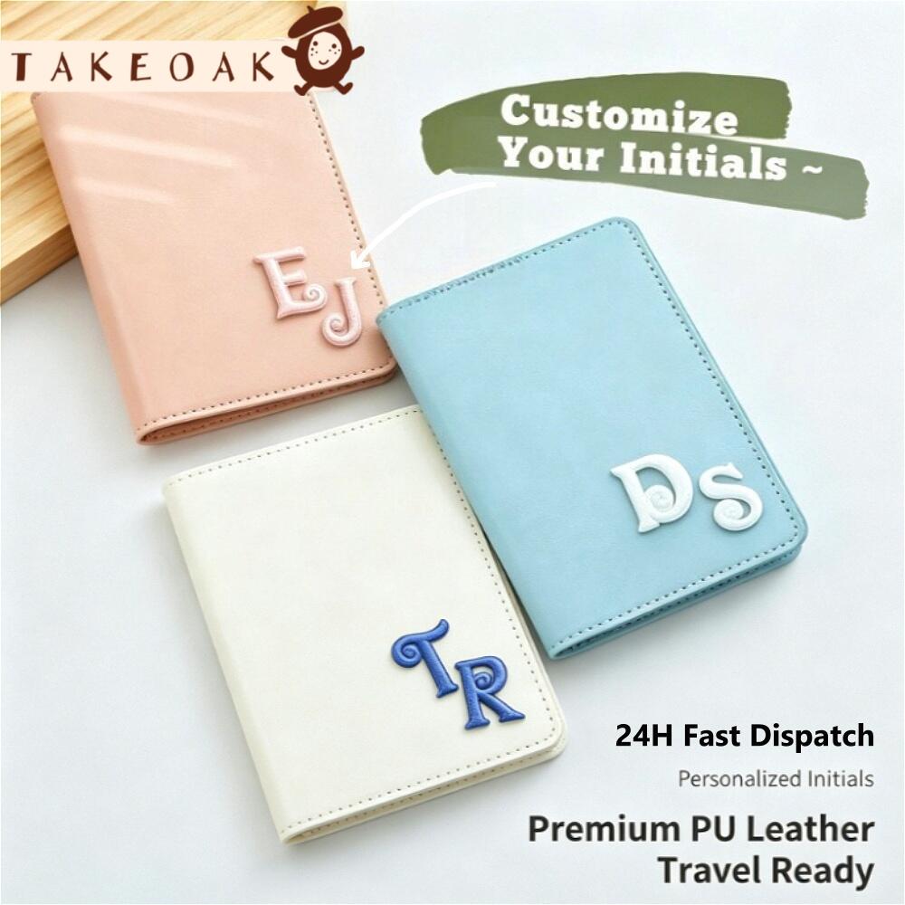 Travel Accessories Hong Kong - 맞춤 자수 이니셜 여권 커버 부드러운