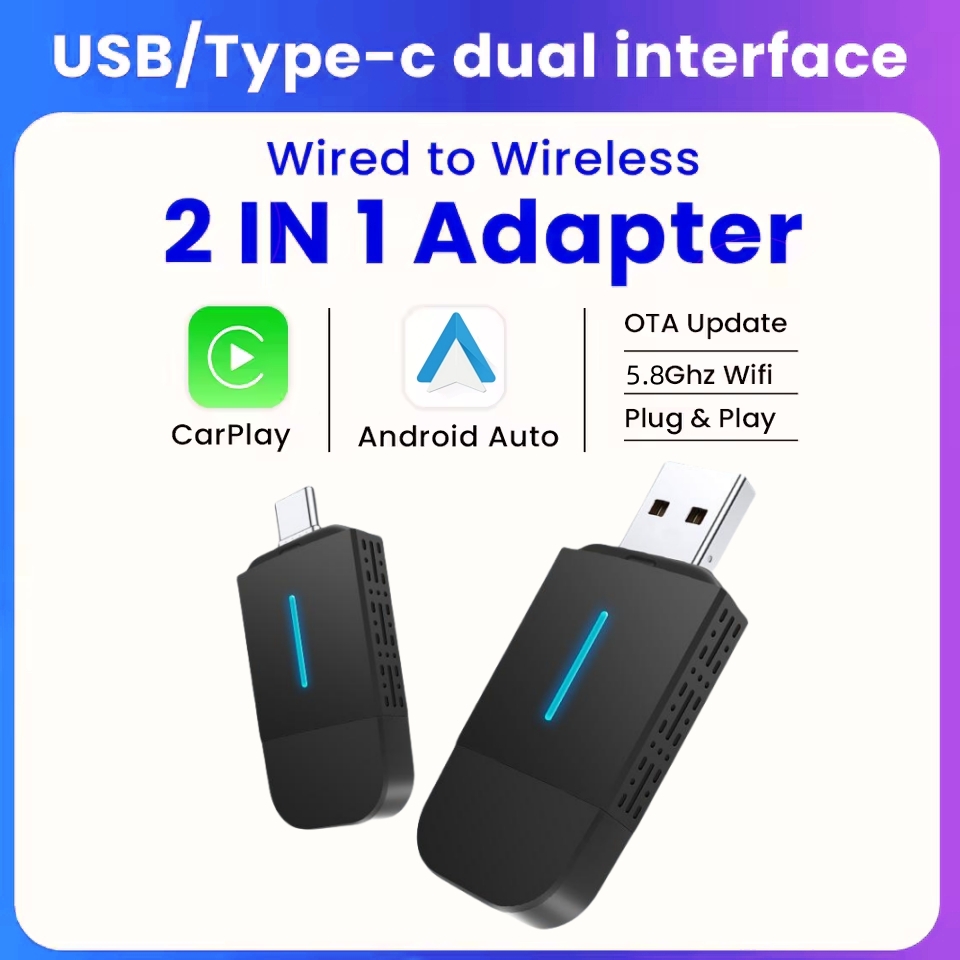 Travel Plug Type C - 애니파르 듀얼 인터페이스 무선 카플레이 안드로이드