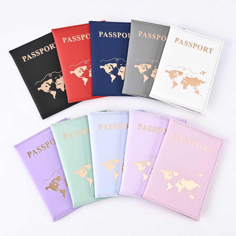 Passport Holder Rfid - 패션 여권 보호 커버 세계 패턴