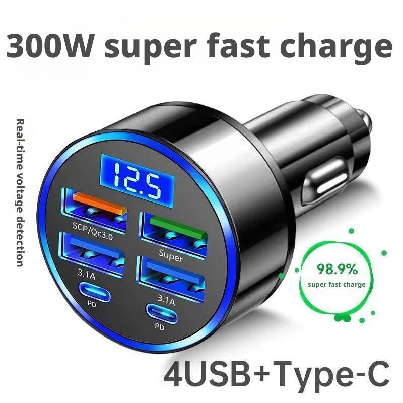 Travel Plug Type C - 300W PD 차량용 충전기 6포트 고속