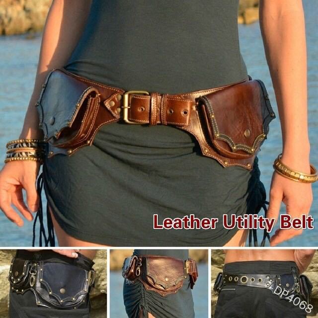Travel Accessories Hip Belt - 중세 Steampunk 가죽 유틸리티 엉덩이 벨트