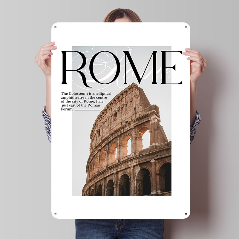 Travel Accessories Rome - 로마 콜로세움 여행 포스터 맞춤형 빈티지