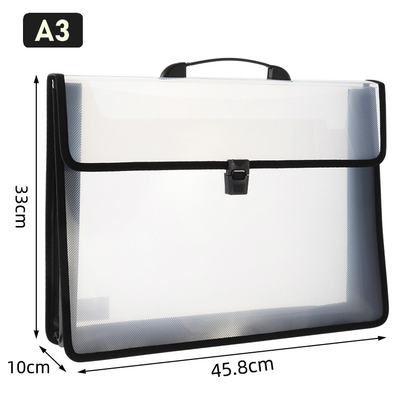 Document Organizer Folder - 휴대용 투명 비닐 가방, A3 아트