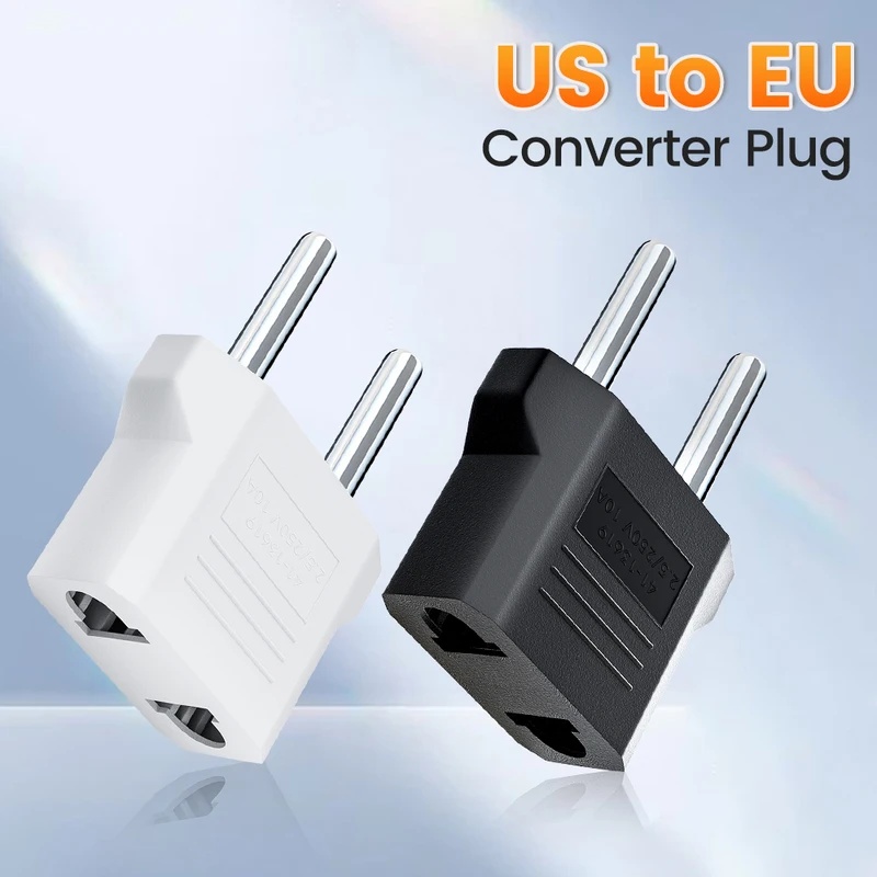 Travel Accessories Europe - 미국-유럽 플러그 어댑터 변환기, 4.0/4.8mm 호환,