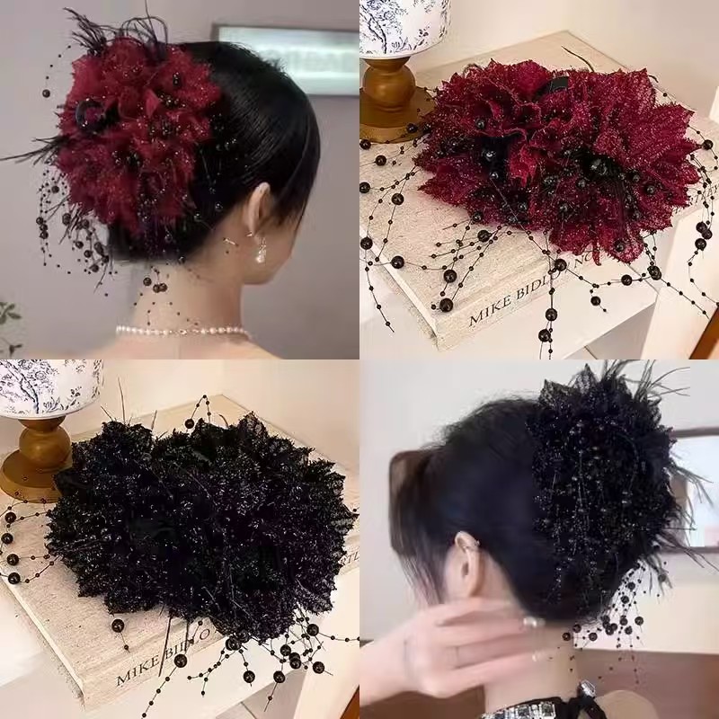 Travel Accessories Aesthetic - 술이 달린 다재다능한 반짝이는 상어 클립,