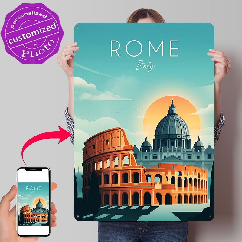 Travel Accessories Rome - 로마 여행 금속 포스터 팬들을 위한