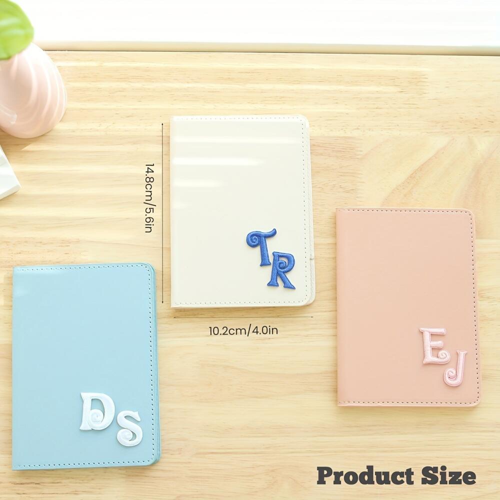 맞춤 자수 이니셜 여권 커버 부드러운 PU 가죽 여행용 - Travel Accessories Hong Kong 리뷰 및 가격