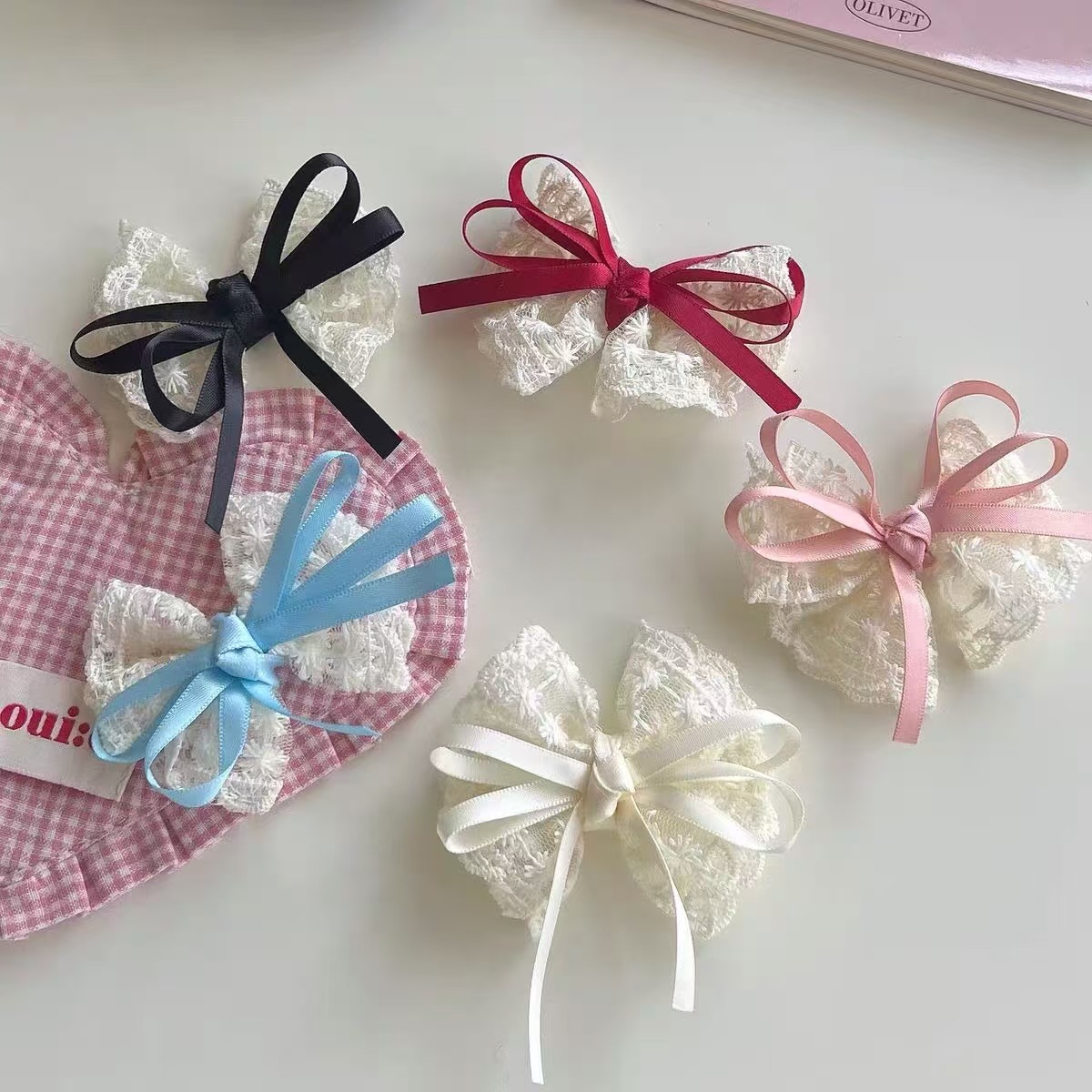 2Pcs 우아한 레이스 보우 머리핀 여성 패션 레드 리 - Travel Accessories Designer 리뷰 및 가격