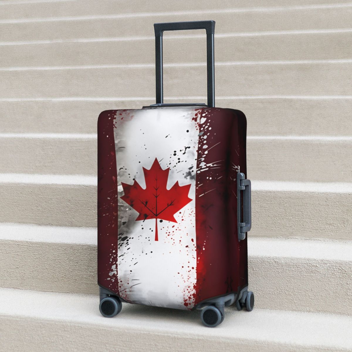 메이플 잎이 있는 빈티지 캐나다 국기 여행 가방 커버, - Travel Accessories Canada 리뷰 및 가격