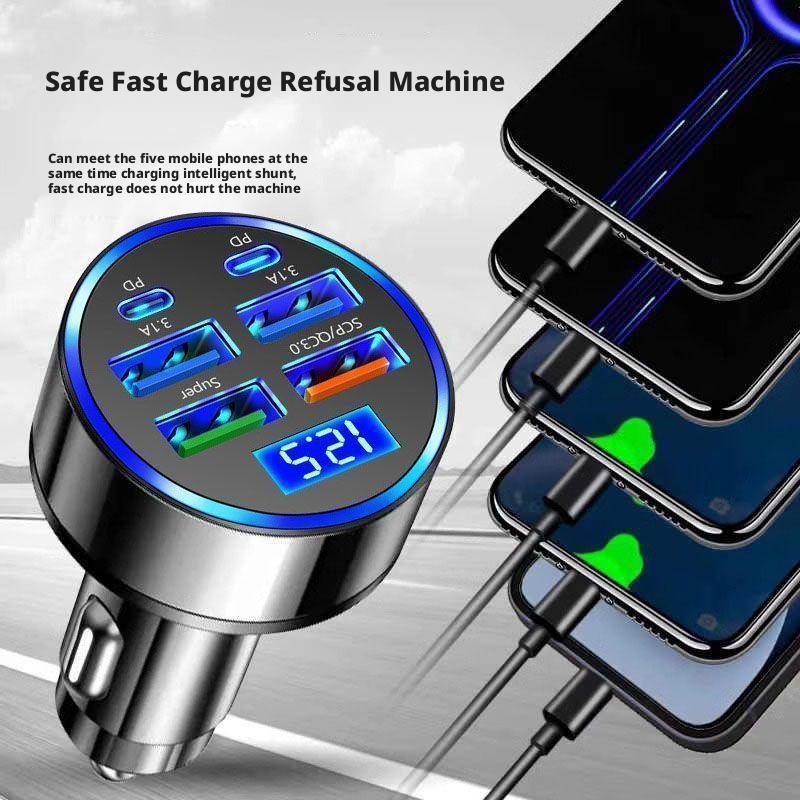 300W PD 차량용 충전기 6포트 고속 충전 QC3. - Travel Plug Type C 리뷰 및 가격