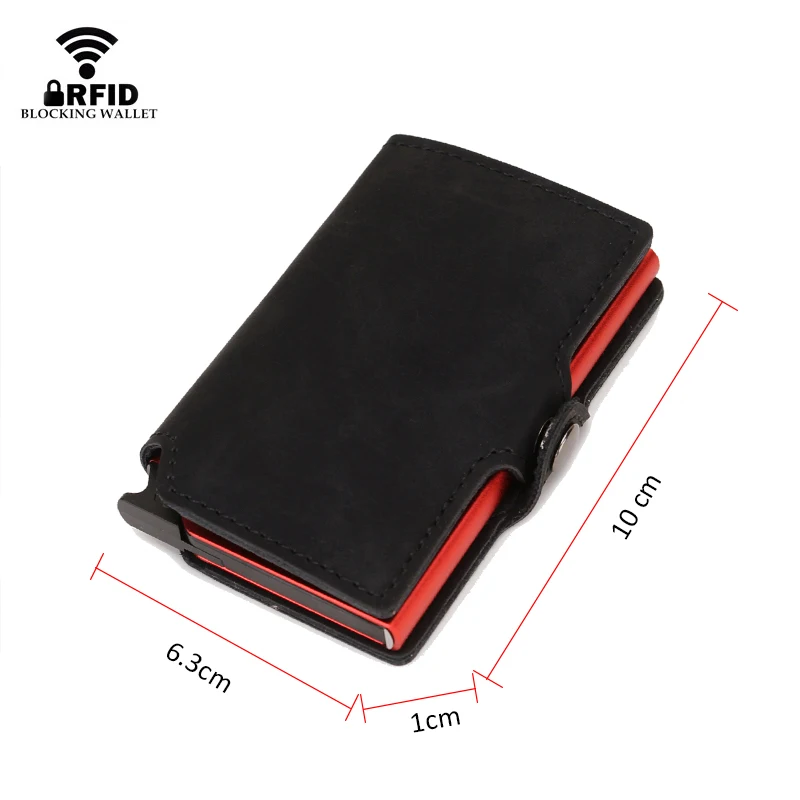 슬림 명함 지갑 남성용 금속 RFID 스마트 지갑 삼단 - Passport Holder Rfid 리뷰 및 가격