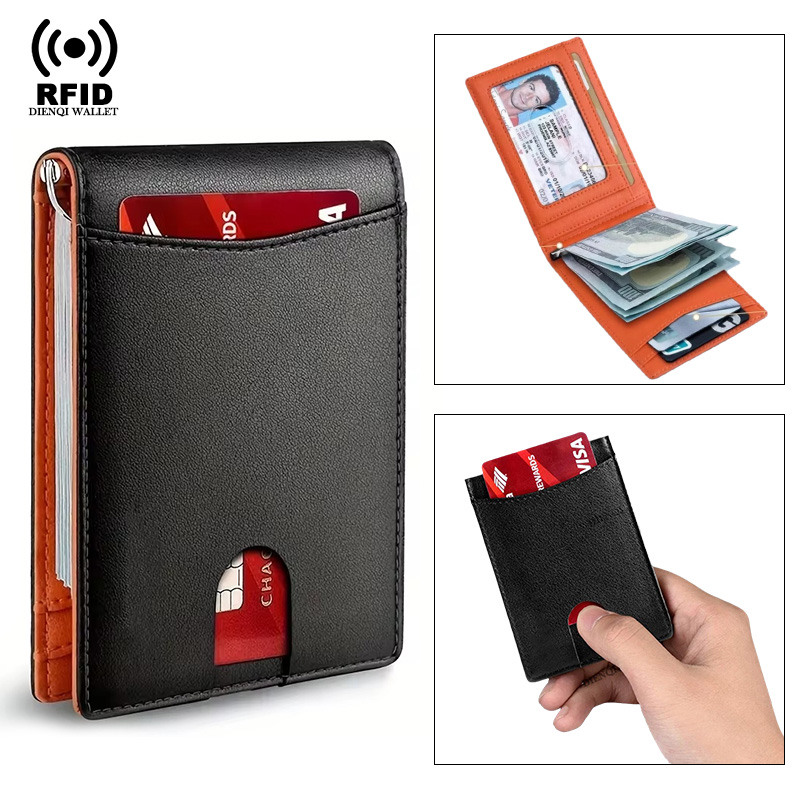 명함 지갑 신용 카드 지갑 남성용 가죽 초박형 스마트  - Passport Holder Rfid 리뷰 및 가격