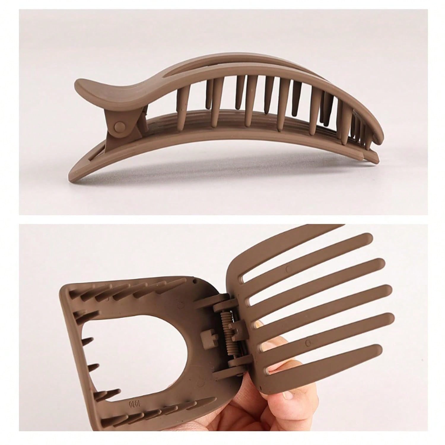 여성용 심플한 플랫 악어 가죽 헤어 클립, 일상용 번  - Travel Accessories Gifts For Women 리뷰 및 가격