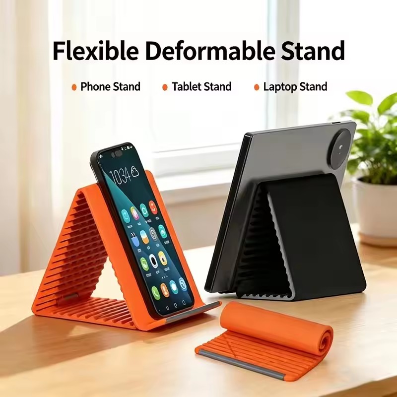 휴대용 실리콘 폰/태블릿/노트북 거치대, 창의적인 접이 - Travel Accessories Gadget 리뷰 및 가격