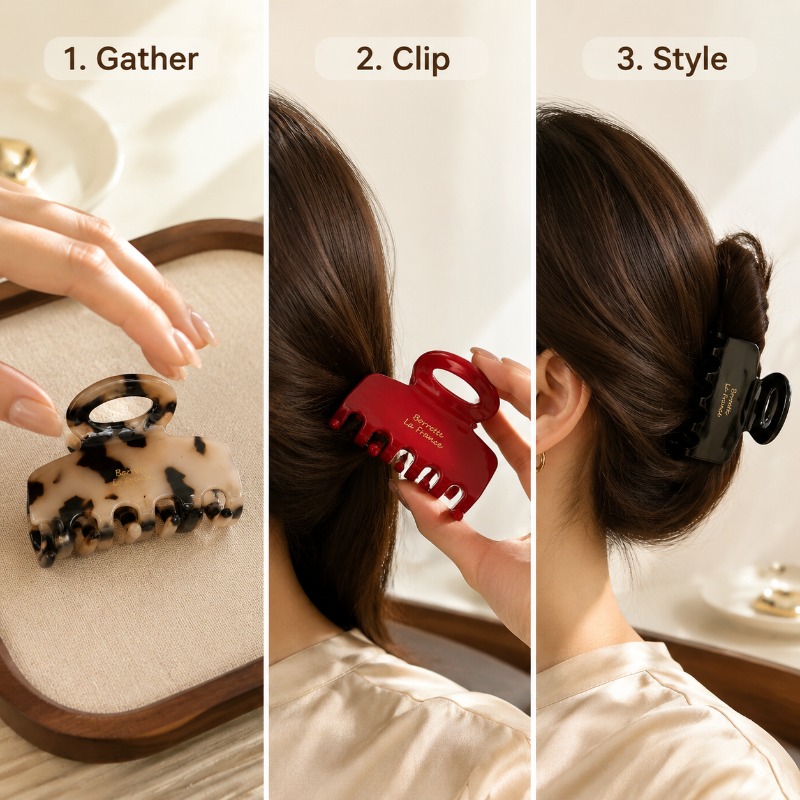 프랑스 미디엄 헤어 클로 클립 강력한 고정력 논슬립 아 - Travel Accessories Aesthetic 리뷰 및 가격