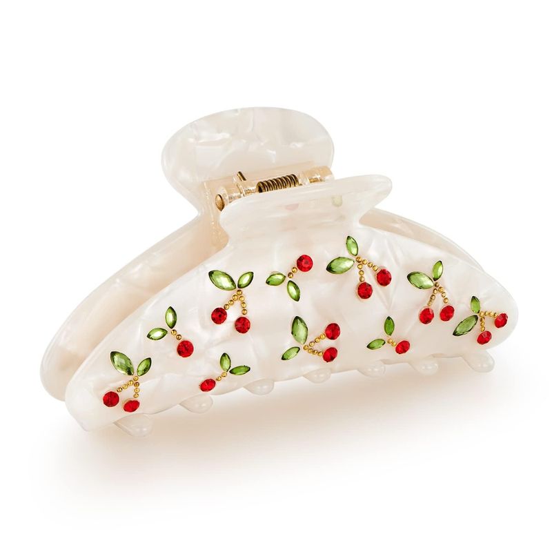 체리 헤어 클립 1개, 라인스톤, 달콤한 분위기, 레트 - Travel Accessories Aesthetic 리뷰 및 가격