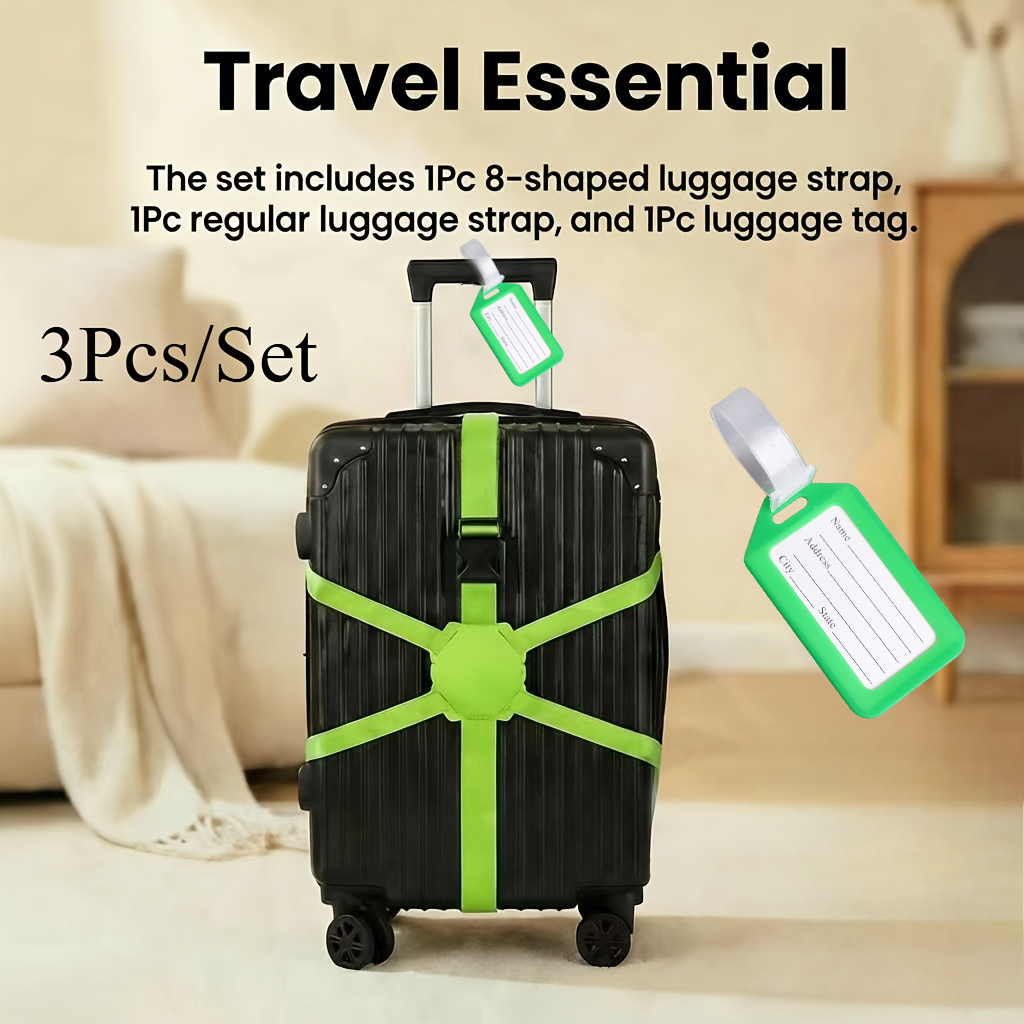 3종 세트(수하물 스트랩 2개 및 수하물 태그 1개), - Travel Accessories Designer 리뷰 및 가격