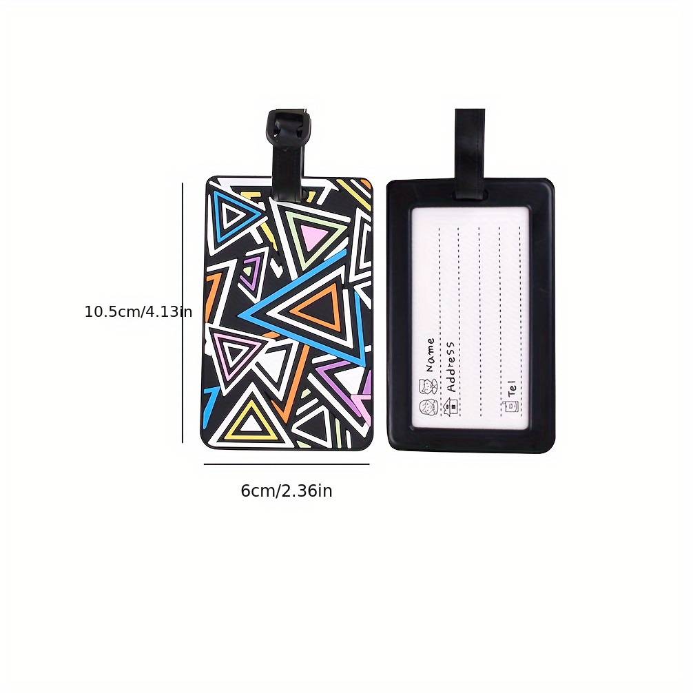 검은 배경에 화려한 삼각형 무늬가 있는 2피스 러기지  - Travel Accessories Designer 리뷰 및 가격