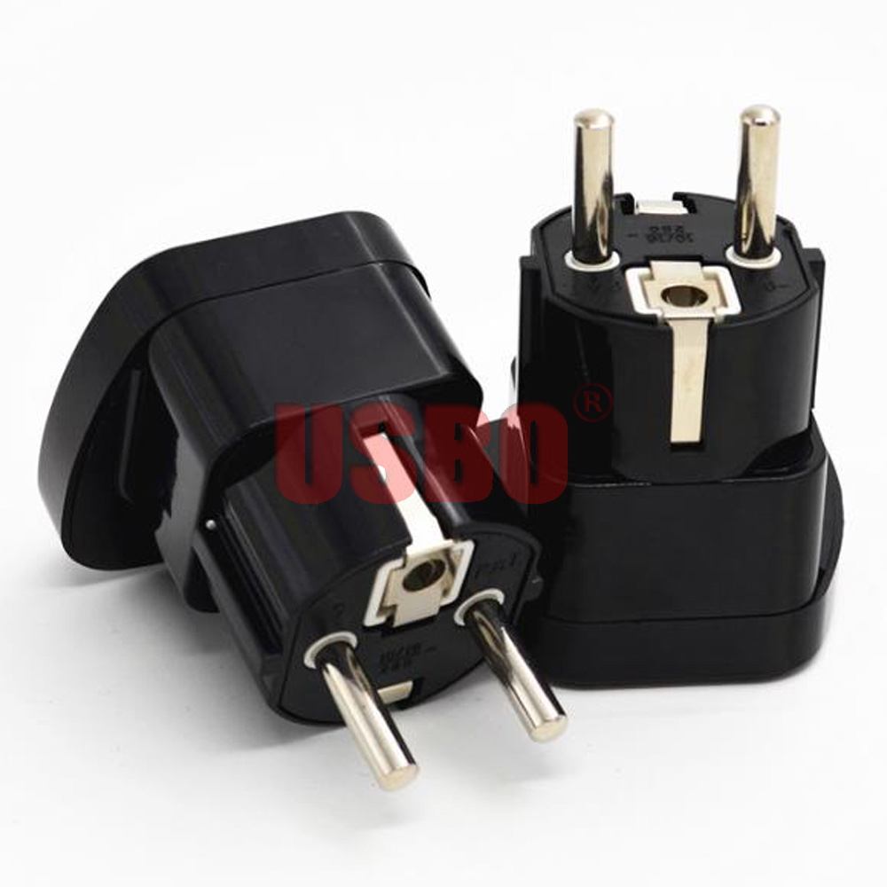 블랙 구리 여행용 어댑터 플러그, 유럽 4.8mm 핀, - Travel Accessories Europe 리뷰 및 가격