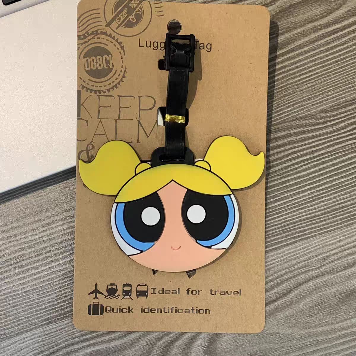 파워퍼프걸즈 가방 펜던트 귀여운 만화 캐릭터 수하물 태 - Travel Accessories Gadget 리뷰 및 가격