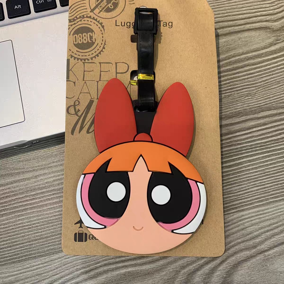 파워퍼프걸즈 가방 펜던트 귀여운 만화 캐릭터 수하물 태 - Travel Accessories Gadget 리뷰 및 가격