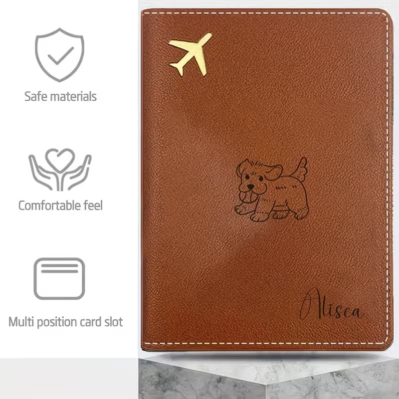 귀여운 개가 혀를 뻗은 디자인의 맞춤형 여권 커버, 여 - Travel Accessories Designer 리뷰 및 가격