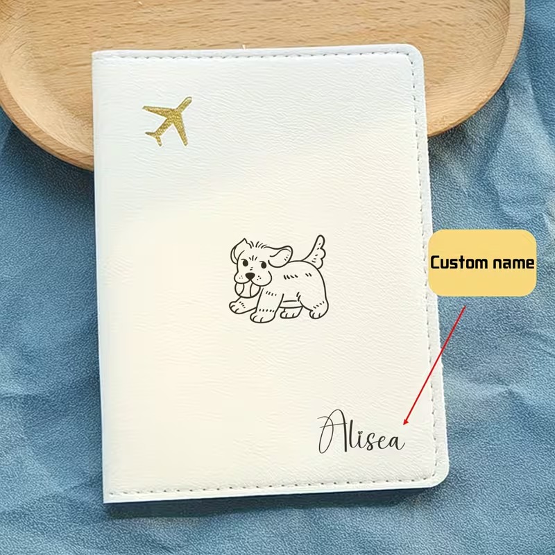 귀여운 개가 혀를 뻗은 디자인의 맞춤형 여권 커버, 여 - Travel Accessories Designer 리뷰 및 가격