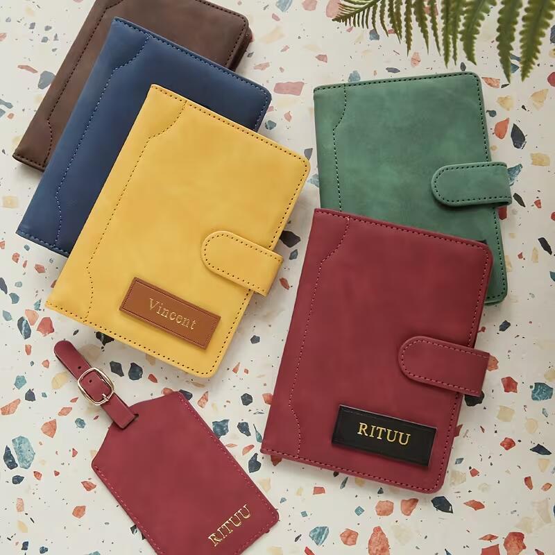 맞춤형 이름 각인 가죽 여권 케이스와 러기지 태그, 빈 - Travel Accessories Hong Kong 리뷰 및 가격