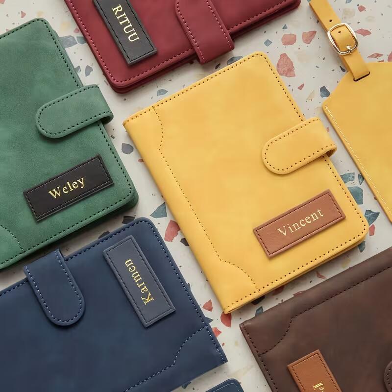 맞춤형 이름 각인 가죽 여권 케이스와 러기지 태그, 빈 - Travel Accessories Hong Kong 리뷰 및 가격