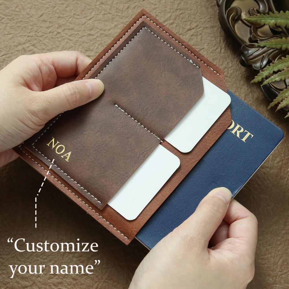 맞춤형 엠보싱 이름 빈티지 PU 가죽 여권 커버, 개인 - Travel Accessories Hong Kong 리뷰 및 가격