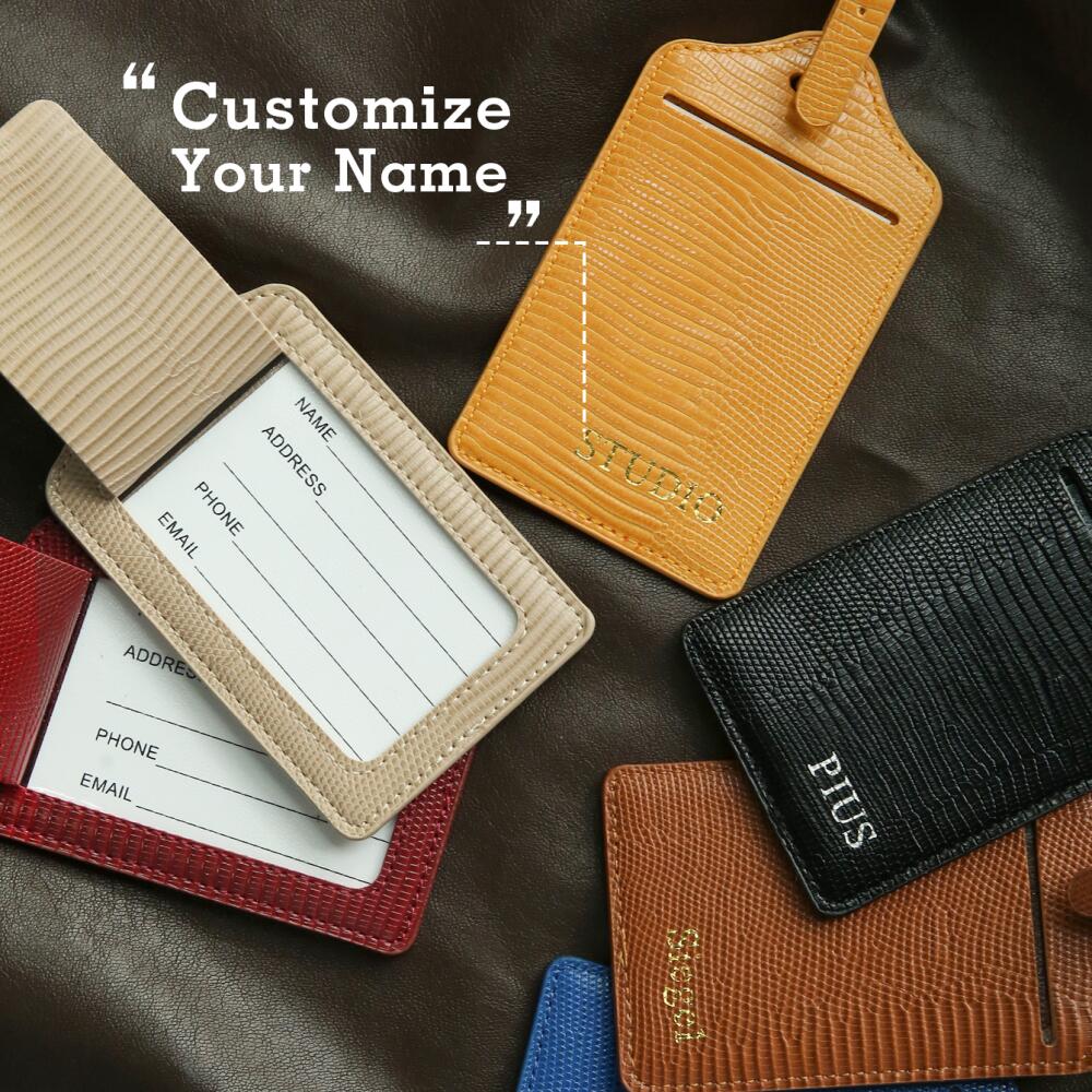 맞춤형 이름 도마뱀 가죽 수하물 태그 개인 맞춤형 양각 - Travel Accessories Hong Kong 리뷰 및 가격