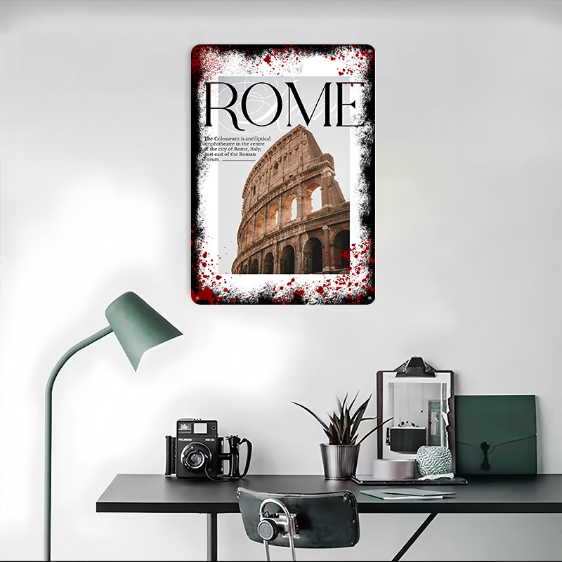 로마 콜로세움 여행 포스터 맞춤형 빈티지 금속 간판 벽 - Travel Accessories Rome 리뷰 및 가격