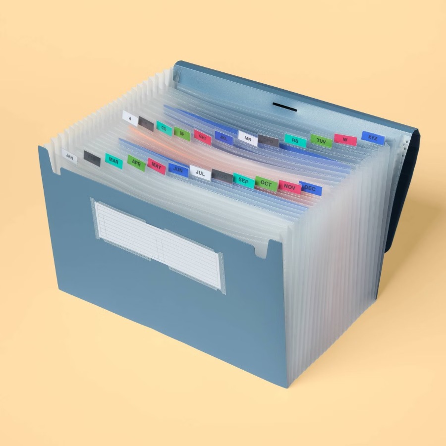 24포켓 리걸 사이즈 확장형 파일 폴더, 슬레이트 블루 - Document Organizer Folder 리뷰 및 가격