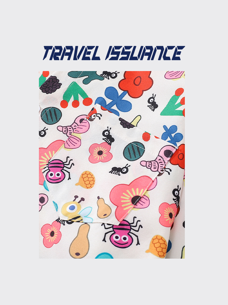 여행용 긴팔 루즈핏 셔츠 재미있는 홍콩 스타일 만화 프 - Travel Accessories Hong Kong 리뷰 및 가격