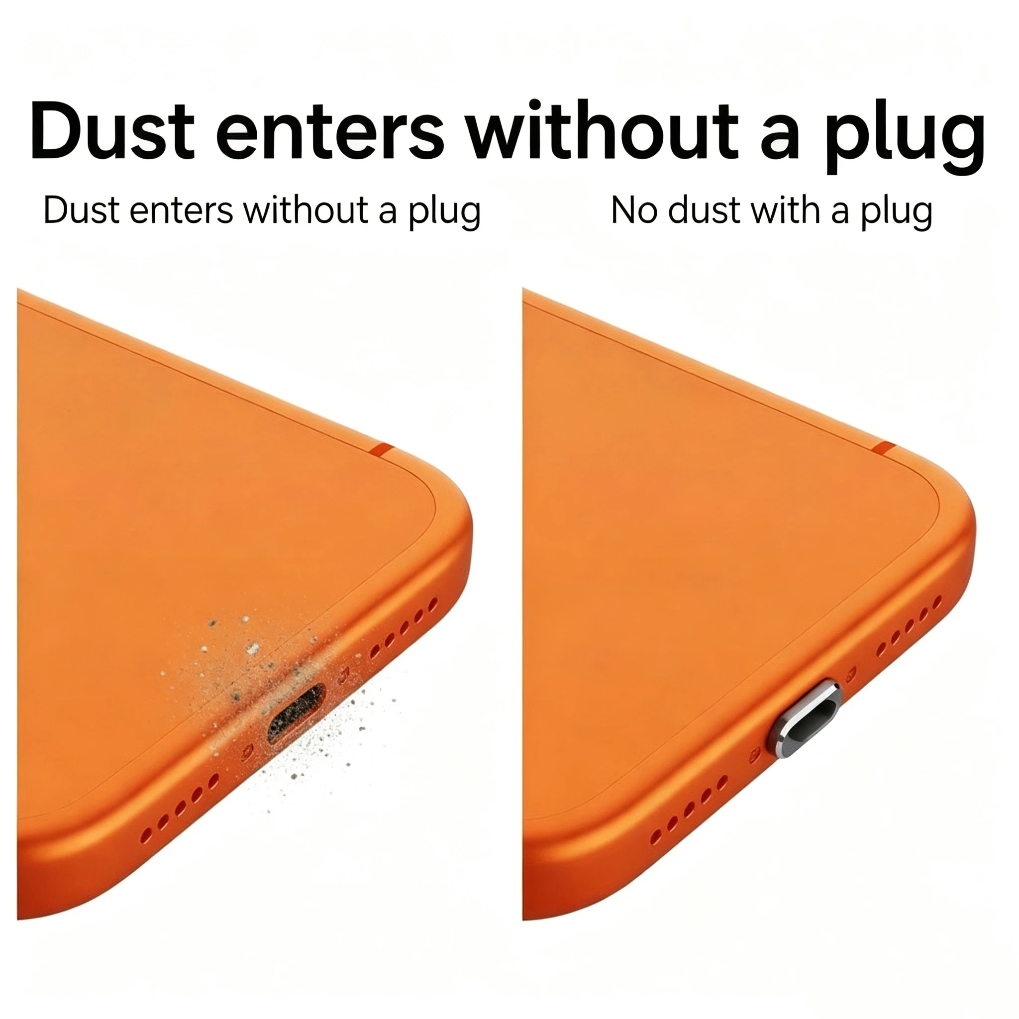 6-1PCS 방진 플러그 투명 충전 포트 DIY 먼지  - Travel Plug Type C 리뷰 및 가격