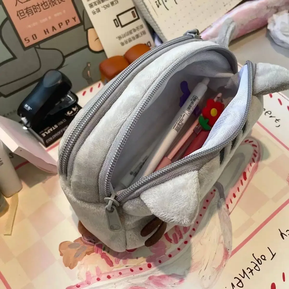 귀여운 Pusheen 연필 케이스 만화 뚱뚱한 고양이  - Travel Accessories Gadget 리뷰 및 가격