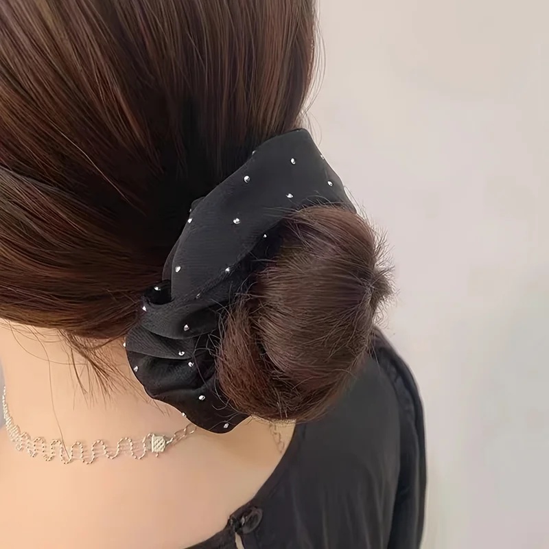 1/3개입 라인스톤 장식 새틴 스크런치 - 포니테일 및 - Travel Accessories Aesthetic 리뷰 및 가격