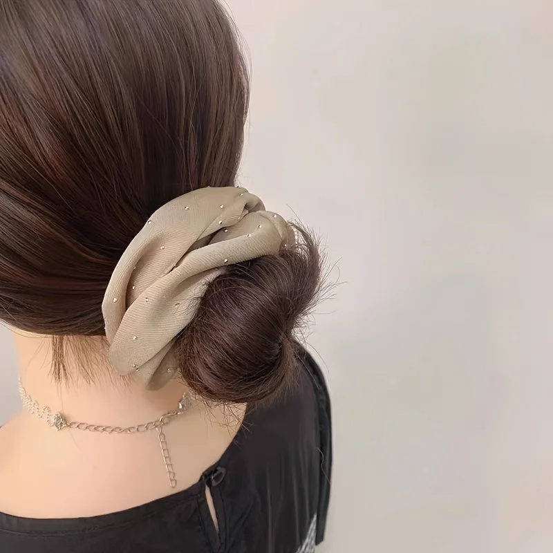 1/3개입 라인스톤 장식 새틴 스크런치 - 포니테일 및 - Travel Accessories Aesthetic 리뷰 및 가격