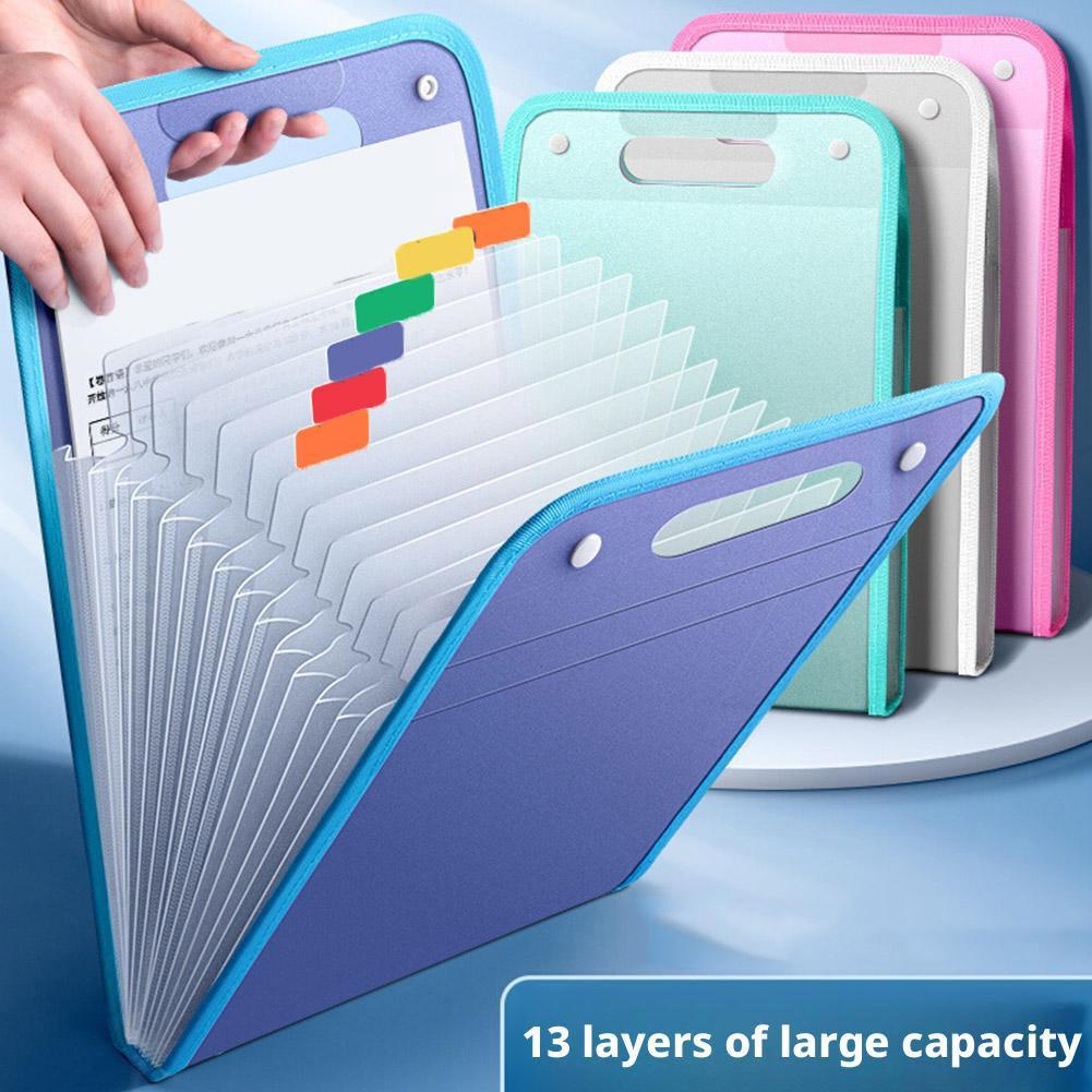 13 포켓 파일 폴더 휴대용 A4 레터 사이즈 마카롱  - Document Organizer Folder 리뷰 및 가격
